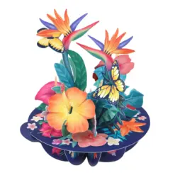 Картичка Tropical Flowers Pirouettes Santoro бр 1