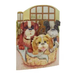Картичка Puppies In A Basket Swing Cards Santoro бр 1