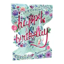 Картичка Happy Birthday Floral Swing Cards  бр 1