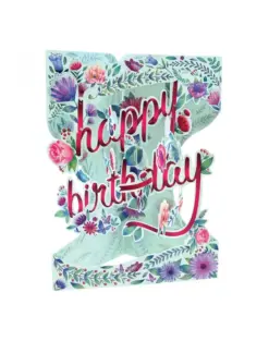 Alternative view от Картичка Happy Birthday Floral, Swing Cards,
