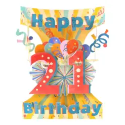 Картичка 21 Happy Birthday Swing Cards Santoro