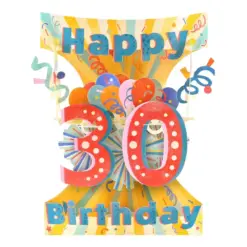 Картичка 30 Happy Birthday Swing Cards Santoro бр 1