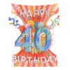 Картичка 40 Happy Birthday Swing Cards Santoro бр 1