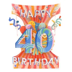 Картичка 40 Happy Birthday Swing Cards Santoro бр 1