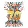 Картичка 70 Happy Birthday Swing Cards Santoro