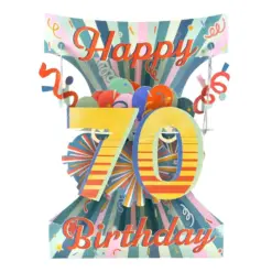 Картичка 70 Happy Birthday Swing Cards Santoro