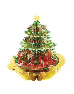 Alternative view от Картичка Christmas Tree, Pirouettes with foil, Santoro