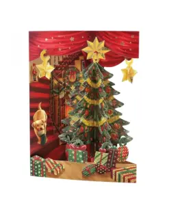 Alternative view от Картичка Christmas Tree, Swing Cards with foil, Santoro